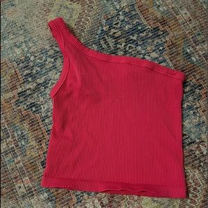 Nikibiki one shoulder hot pink top